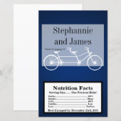Papier Microwave Popcorn Wrapper Navy Blue Double Bike (Devant / Derrière)
