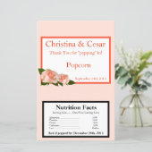 Papier Microwave Popcorn Wrapper Rose rose/rose avec Lea (Debout devant)