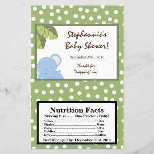 Papier Microwave Popcorn Wrapper Safari Jungle Elephant