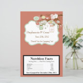 Papier Microwave Popcorn Wrapper Spring Floral Mason Jars (Debout devant)