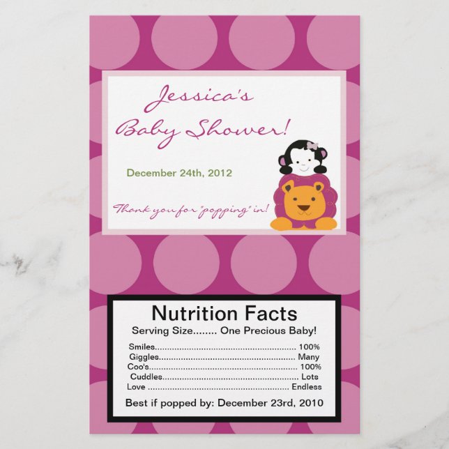 Papier Microwave Popcorn Wrapper Sweet Safari (Devant)