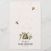Papier Miel Bee Gueting Baby shower Jeu (Dos)