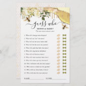 Papier Miel Bee Gueting Baby shower Jeu (Devant / Derrière)