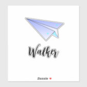 Papier mignon Avion & Nom Étiquette Valise de voya (Feuille)