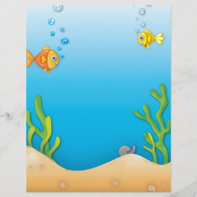 Papier mignon buisson sous l'eau (Devant)