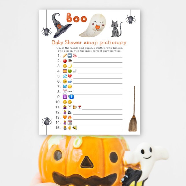 Papier Mignon fantôme - Emoji jeu d'images baby shower (Créateur téléchargé)