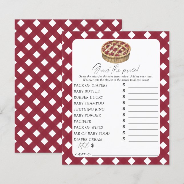 Papier Mignon - Jeu de devinette du prix (Devant / Derrière)