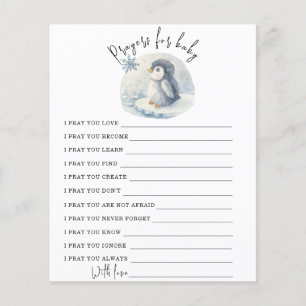 Papier Mignon Pingouin - Jeu de fête   prières pour bébé