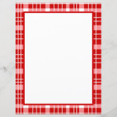 Papier mignon rouge plaid (Dos)