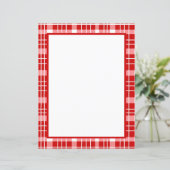 Papier mignon rouge plaid (Debout devant)