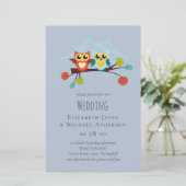 Papier Mignonette OWLS Mariage à thème Bleu orange (Debout devant)