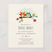 Papier Mignonette OWLS Mariage à thème Bleu orange (Devant)