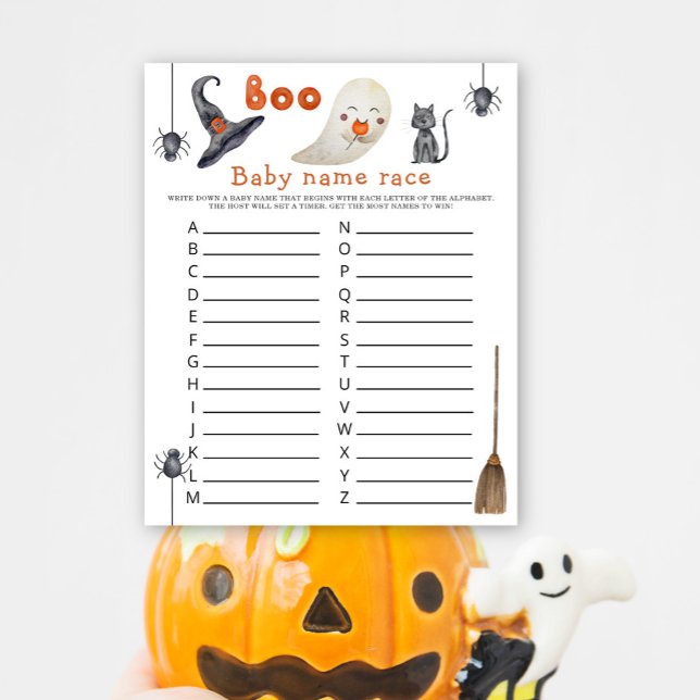 Papier Mignonne fantôme - Baby name race jeu (Créateur téléchargé)
