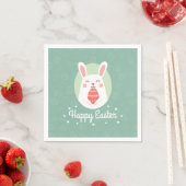 Papier Mignonne lapin à l'oeuf de Pâques | Serviette en P (En situation)