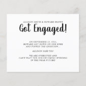 Papier Mignonne Nous Sommes Engagés Fiançailles Photo Fai (Dos)