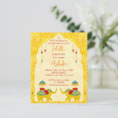 Papier Mignons éléphants mariages indiens budget haldi in (Debout devant)