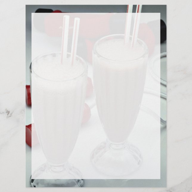 Papier Milkshakes dans des tumeurs en verre (Devant)