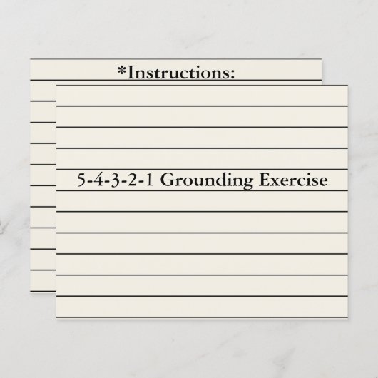 Papier Mindfulness Practice Flashcard Academic Planner (Devant / Derrière)