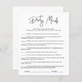 Papier Mineurs | Jeu de Fête des mariées (Devant / Derrière)