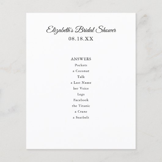 Papier Mineurs | Jeu de Fête des mariées (Dos)