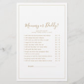 Papier Mini-jeu maman or ou papa (Devant)