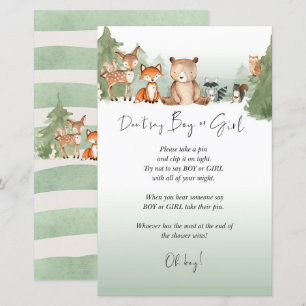 Papier Mini-panneau Baby shower bois garçon ou fille