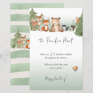 Papier Mini-panneau Baby shower de bois chasse au Pacifiq