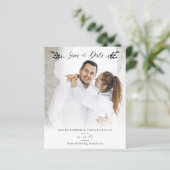 Papier Minimalist Botanical Personalized Wedding Photo (Debout devant)