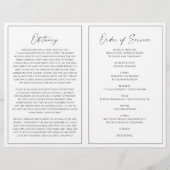 Papier Minimalist Funeral Order of Service Folded Program (Dos)