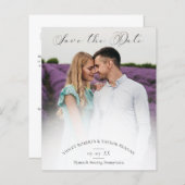 Papier Minimalist Modern Typography Script Wedding Photo (Devant / Derrière)