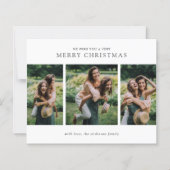 Papier Minimalist Photo Modern Budget Christmas Card (Devant)