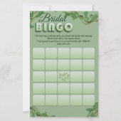 Papier Minimalist Sage Greenery Bridal Shower Bingo Game  (Devant)