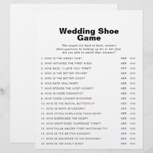 Papier Minimaliste élégant jeu de chaussures pour Mariage