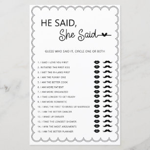 Papier Minimaliste, il a dit qu'elle a dit jeu de douche