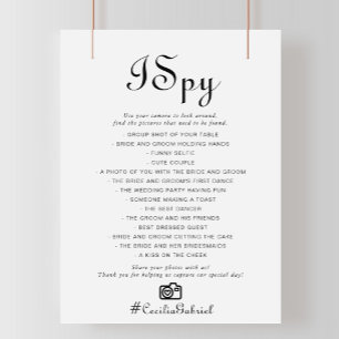 Papier Minimaliste J'espionne jeu Mariage