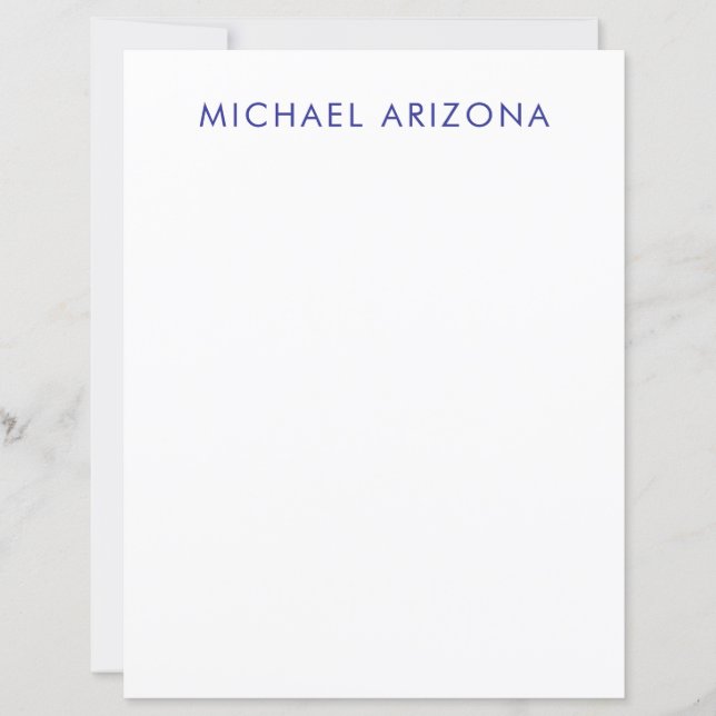 Papier Minimaliste Moderne Simple Nom Propre (Devant)