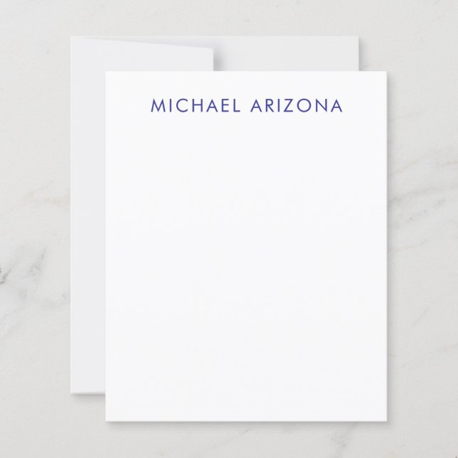 Papier Minimaliste Moderne Simple Nom Propre (Devant)