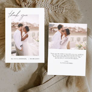 Papier Minimaliste photo Mariage budget