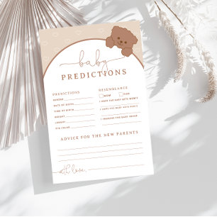 Papier Minimaliste Teddy Bear Prédictions et Conseils jeu