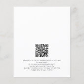 PAPIER Minimalistische tekst QR Code Zwart Wit Bru Flyer (Achterkant)