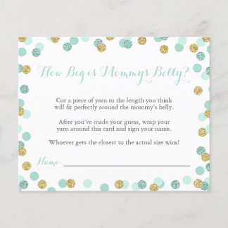 Papier Mint Baby shower Quelle est la taille de maman's B