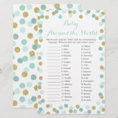 Papier Mint & Gold Baby autour du monde jeu de traduction (Devant / Derrière)
