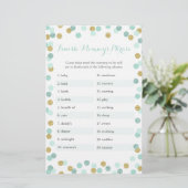 Papier Mint & Gold Baby shower Finish Mommy's Phrase Game (Debout devant)