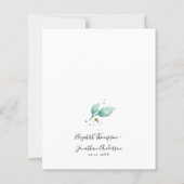 Papier Mint Green Budget Gold Faire-part de mariage de ve (Dos)