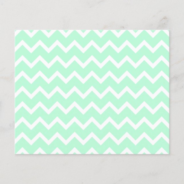 Papier Mint Green Zigzag Chevron Stripes. (Devant)