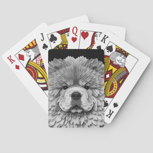 PAPIER MIRAGE Blue Chow Pokerkaarten (Achterkant)