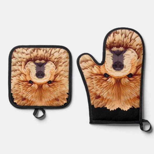 PAPIER MIRAGE RedChow Ovenwant & Pannenlap Set (Voorkant)