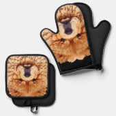 PAPIER MIRAGE RedChow Ovenwant & Pannenlap Set (Voorkant / Achterkant)