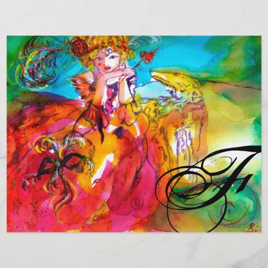 Papier MIRANDOLINA / Masques de Carnaval vénitien (Devant)