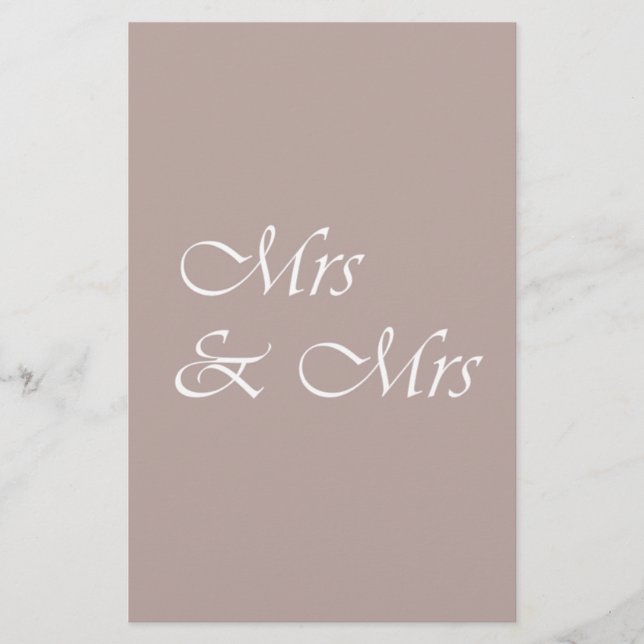 Papier Mme et Mme Typographie (Devant)
